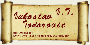 Vukoslav Todorović vizit kartica